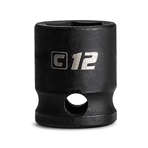 Image of Capri Tools 12 mm Stubby Impact Socket, 3 /8 in. Drive, 6 Point, Metric