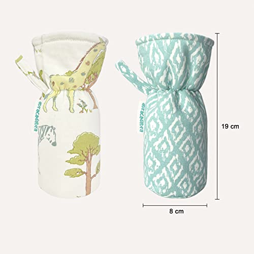 Image of abracadabra Cotton Bottle Modern Cover (Set Of 2) - Savanna, Multicolor
