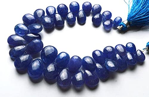 Tanzanite naturelle briolettes lisses de 8-13.5mm pour offrir un bijou chargé d'histoire