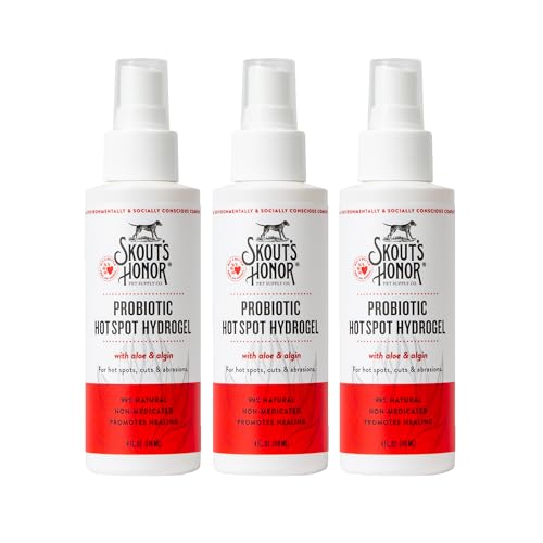 Image of SKOUT'S HONOR Probiotic Hot Spot Hydrogel for Dogs, 4 oz, 3-Pack