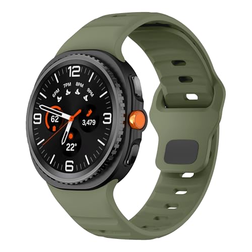Image of XMUXI Compatible with Samsung Galaxy Watch 9 /8 Strap 44mm 40mm, Silicone Sport Breathable Bands for Galaxy Watch 8 Classic Straps 46mm (No Watch)