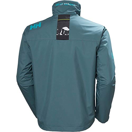 Image of Helly-Hansen mens Crew Midlayer Fleece Lined Waterproof Windproof Rain Jacket