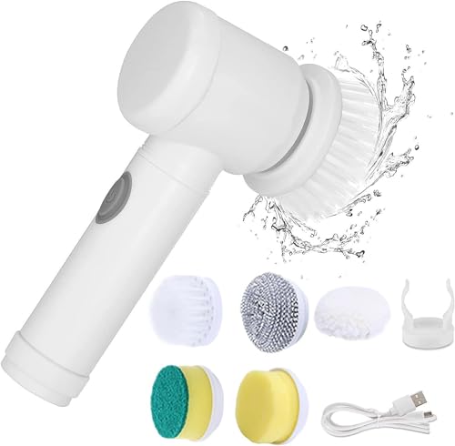 UCRAVO 5 in 1 Magic Brush, Electric Spin Scrubber, Handheld Wireless Electric Cleaning Brush Kitchen Dishwashing Brush Bathroom Sink Tile Electric Brush Pot Artifact, Cleaning Supplies, Household (B0D4MG9L3F) Amazon Price History, Amazon Price Tracker