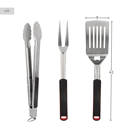 Spatule et fourchette pour barbecue AKTIVE 63009 en lot de 3 ustensiles - 5