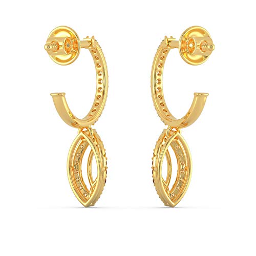 Malabar Gold & Diamonds 22k Yellow Gold Earrings for Women, Girls and Kids | 22 kt (916) BIS Hallmark Gold Drop Earrings for Birthday, Anniversary & Festive Gift - Image 4