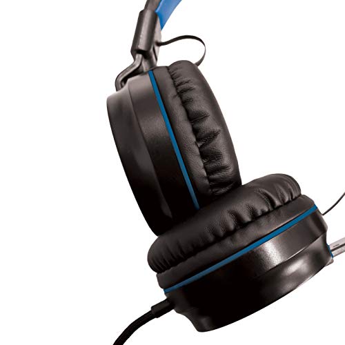 Inter Techmade Tm-IP952 - Auriculares de Diadema, Color Negro y Azul