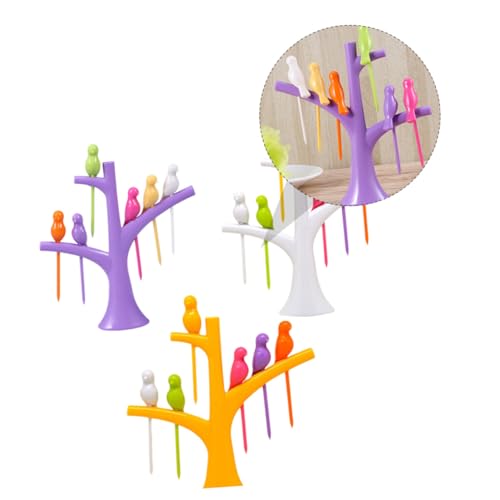 PRETYZOOM 3 Ensembles à Fruits Lot De à Fruits Décoratives à Thème Oiseaux Pour Apéritifs Desserts Et Gâteaux