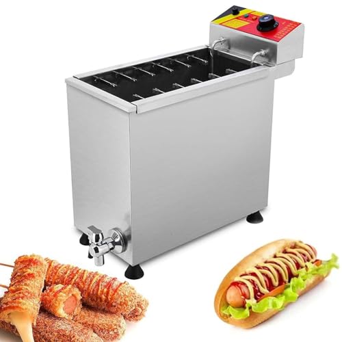 Elektrische Maschine, 25 l, tiefer Friga, 3000 W, Edelstahl, Auto-Temp Control, Hot Corn Dog Cheese, Stick, große Kapazität, schnelle Erwärmung, mit Entladungsbremse, rutschfest, Füße