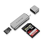 LENTION USB C to SD/Micro SD Card Reader, Type C SD 3.0 Card Adapter Compatible 2020-2016 MacBook Pro 13/15/16, New Mac Air/iPad Pro/Surface, Samsung S20/S10/S9/S8/Plus/Note, More (CB-C7, Space Gray)