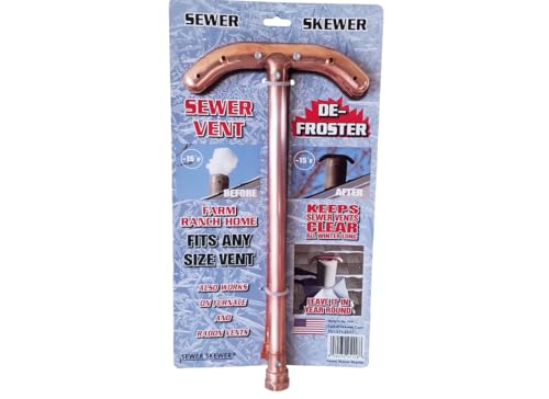 Vent Defroster for Sewer Vents - Copper Tee, Made in USA