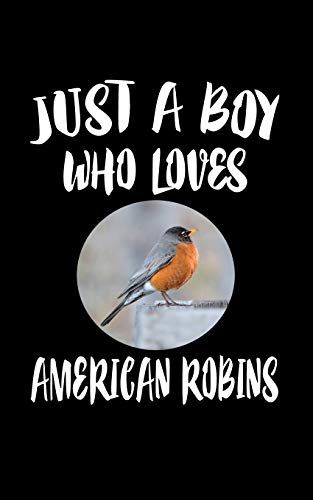 Just A Boy Who Loves American Robins: Animal Nature Collection