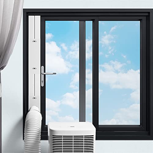 Yoleshy Portable Air Conditioner Window Kit With Coupler Adjustable Window Seal For Ac Unit, Sliding Ac Vent Kit For Exhaust Hose, Fit For 5 Inches Ducting, Using Length 17 Inches-60 Inches #TOP5