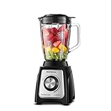 MONDIAL Liquidificador Turbo Glass Jarra de Vidro, Preto/Inox, 1400W, 220V - L-1400 GI