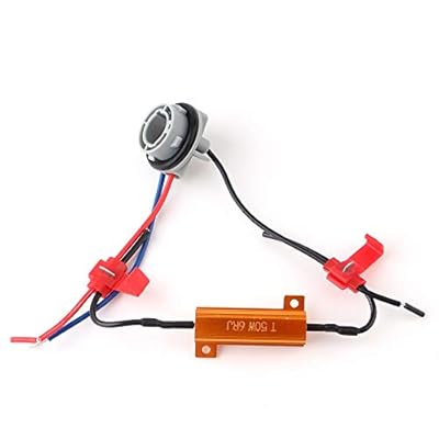 GLL 50W 6Ohm LED Load Resistors for 1157 BAY15D LED Turn Signal Lights (Fix Hyper Flash, Warning Cancellor) with 8pcs Quick Wire Clips, especially for 1157 White/Amber Switchback LEDs