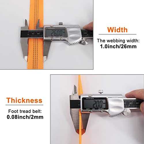 Newdoar 1 Inch Nylon Tubular Webbing Tube/Tubular Climbing Webbing - Heavy Duty Strap For Rescue, Climbing, Harnesses, Rock Work, & Firefighting(Orange,10Yard) #TOP4