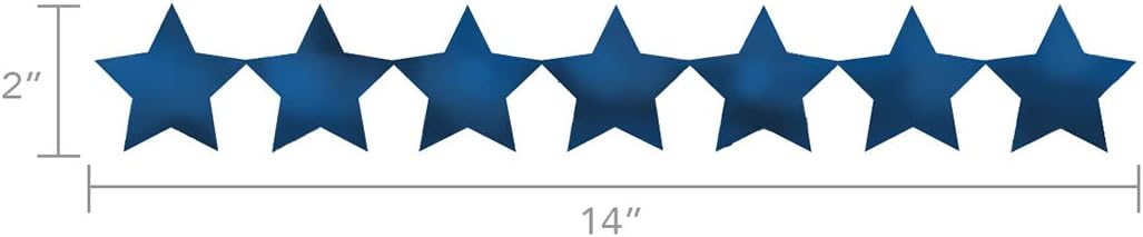 Hygloss Products Metallic Patriotic Star Sticker Strip for Classroom Decoration and Crafts, 5 Strip Pack