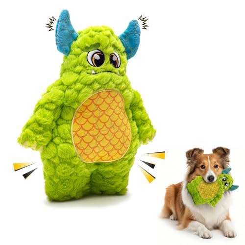 Bite Force Dog Toy - Large Durable & Strong Plush Green Monster Dog Toy Kevlar-Reinforced for Aggressive Chewers