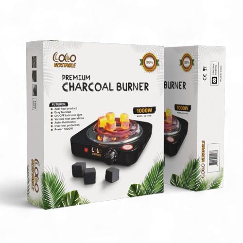 Allume Charbon, 1000W, Indicateur Lumineux, Protection Contre la Surchauffe, Noir – Image 3