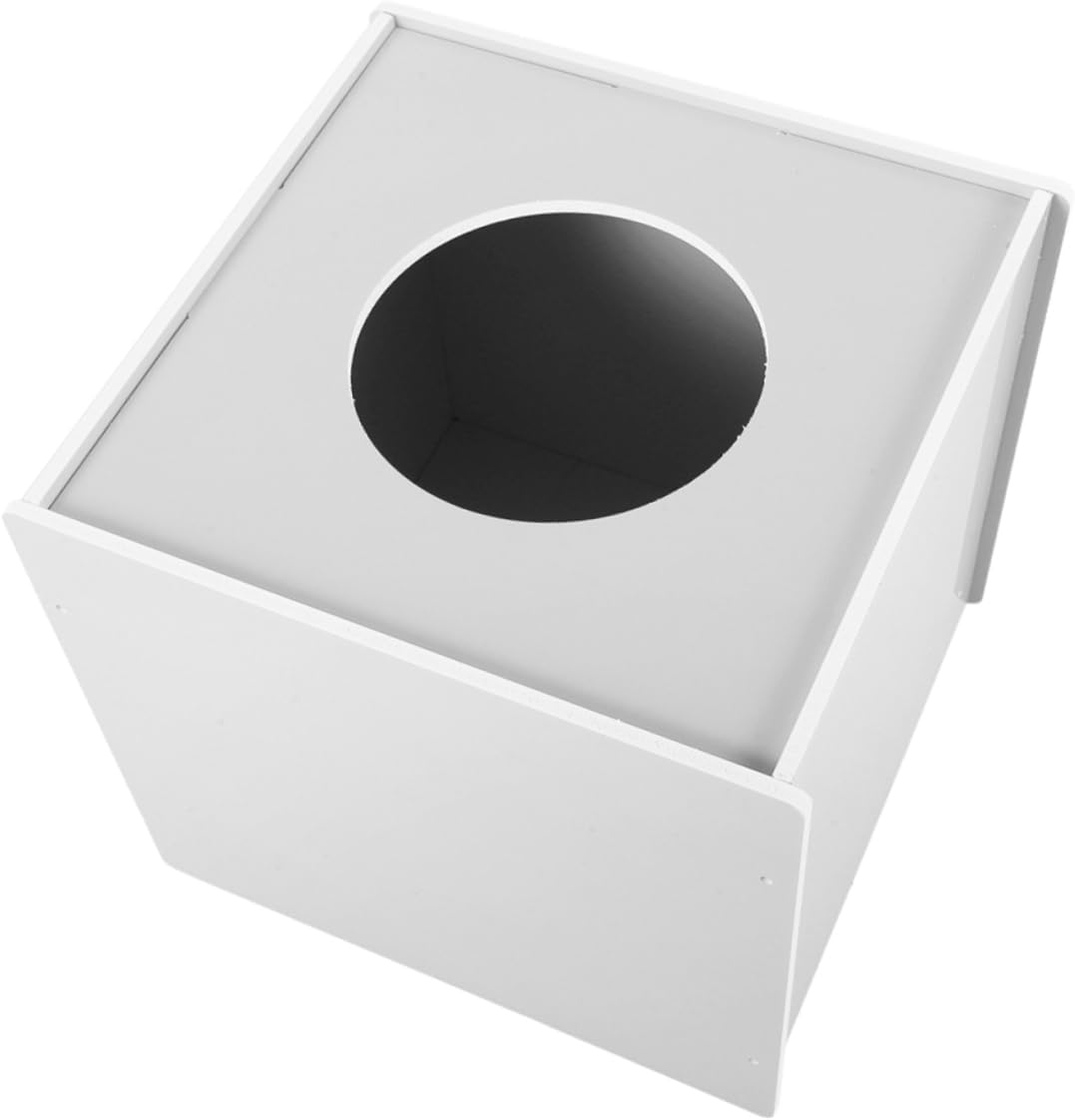 MERRYHAPY Raffle Box with Slot for Tickets Red Donation and Voting Box for Fundraising Events Party Games and Charity Drawings Sturdy Cardboard for Easy Access