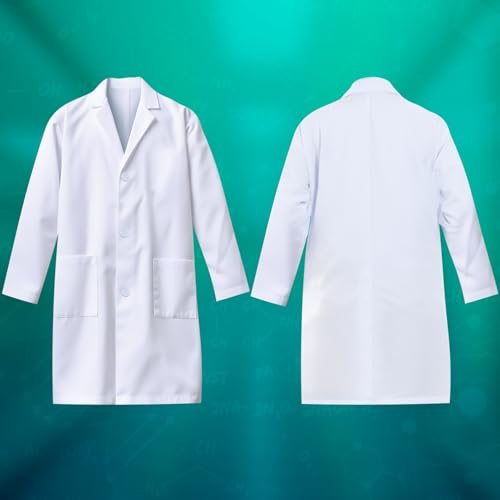 UNGLINGA Kids Lab Coat Doctor Scientist Costume with Science Goggles ID Card Test tube