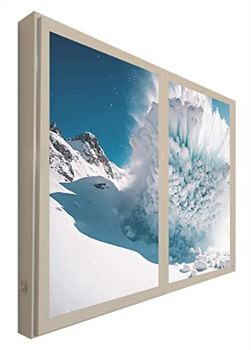 Ventanas Falsas Iluminado con Leds Avalancha de Nieve