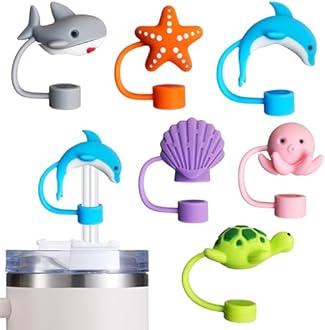 6PCS Sea Animal Straw Cover Cap for Stanley Cup