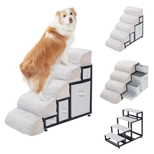 Dog-Stairs-for-High-Beds-and-Couch-26-inch-Pet-Stairs-for-MediumSmall-Dogs-and-Cats-bed-Steps-for-Dogs-with-4-storage-drawers50L-and-metal-structuresuitable-for-pets-under-66lbs - Cucciolini Doodles   Dog-Stairs-for-High-Beds-and-Couch-26-inch-Pet-Stairs-for-MediumSmall-Dogs-and-Cats-bed-Steps-for-Dogs-with-4-storage-drawers50L-and-metal-structuresuitable-for-pets-under-66lbs
