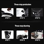 QJRGUY Filter Machine Black And Brushed Stainless Steel Coffee Machine,Pp Plastic+Stainless Steel,600W,For Family,Office,For Espresso Cooker - Image 4