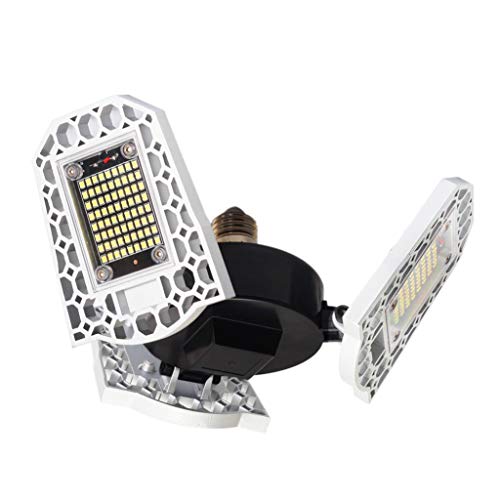 LED Garage Lights, 60W 6000K Aiouni Garage Ceiling Lights, E26/E27 Deformable Garage Lighting, Super Bright LED Shop Lights for Garage, Warehouse, Basement 7200LM