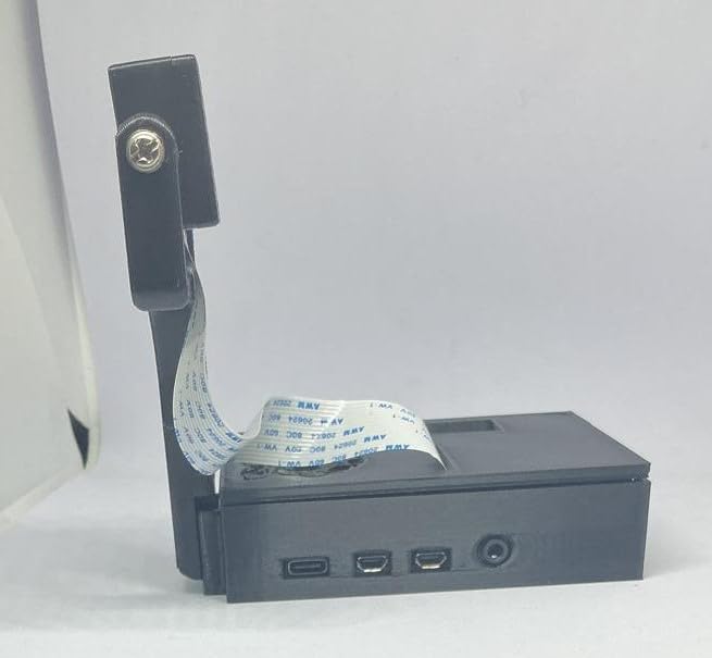 Image of Black Raspberry Pi 4 (Model B) Protective Case with Adjustable Pi Camera Mount - 3D Customized, Portable, Durable & Ventilated Enclosure for Secure Housing and Easy Access (Pack of 1)