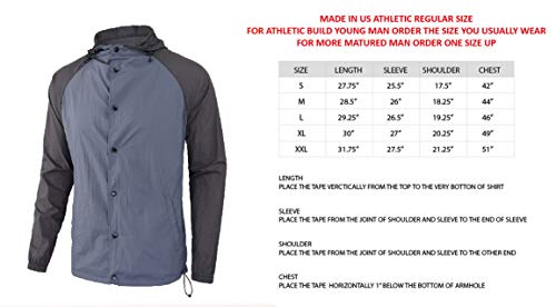 image for HARBETH Mens Lightweight Waterproof Active Hooded Nylon Jacket Running