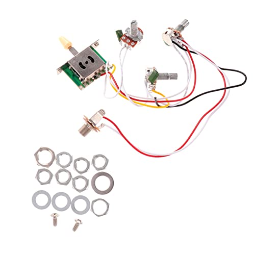 Abaodam ベースピックア 電圧変換器 コネクタ ケーブル はんだ付け コンバータ ワイヤーキット ポテンショメータ ギター配線キット ギター回路の配線 エレキギター回路配線 Yellow