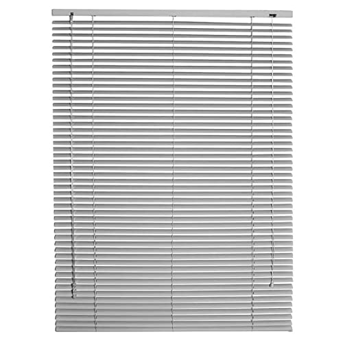 Persianas horizontales de metal con diseño elegante, cortinas de aluminio plateado para balcón 2