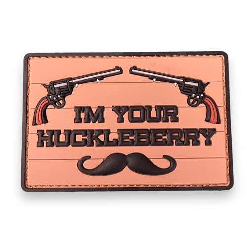 I'm Your Huckleberry militär taktisk morale lapp – roliga taktiska lappar, PVC-gummikrok och ögla, lappar för ryggsäckar, militära uniformer, jeans, jackor, västar, hattar och mer
