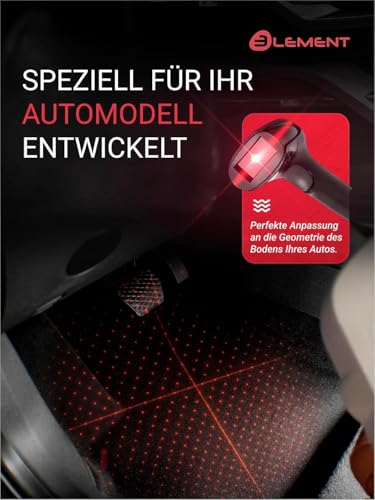 Detaillierte Ansicht der Fahrerseite-Matte aus flexiblen TPV-Gummi - Detailansicht von 3D Gummimatten Set FIAT Grande...