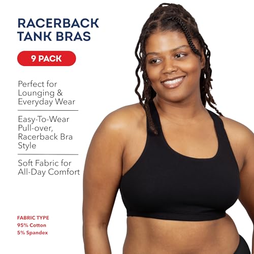 Image of Fruit of the Loom Women's Cotton Tank Bra for Women - Ultimate Comfort & Breathable Fit