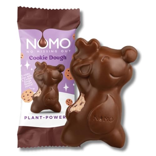 NOMO Rentiere Cookie Dough - 25x 25g - VEGAN - LAKTOSEFREI GLUTENFREI EIFREI ERDNUSS-/NUSSFREI - für Allergiker - zertifizierter Kakao - vegane Weihnachten