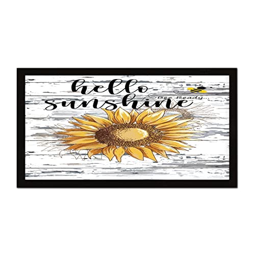 Décoration murale moderne tournesol d'exception avec cadre en bois noble