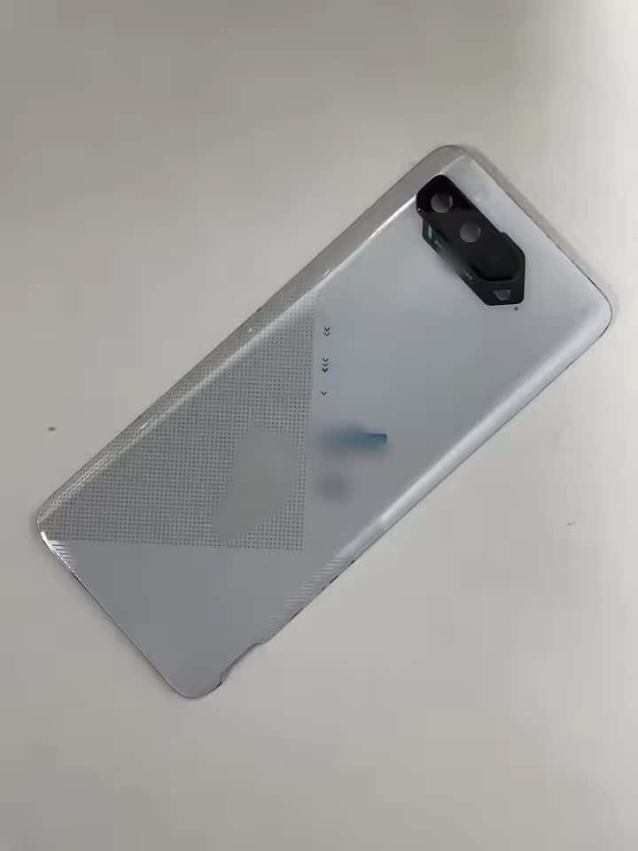 YOOOKOOO Compatible Rear Back Cover for Asus ROG Phone 5 – Battery Door Housing Replacement Part (Black with Lens)