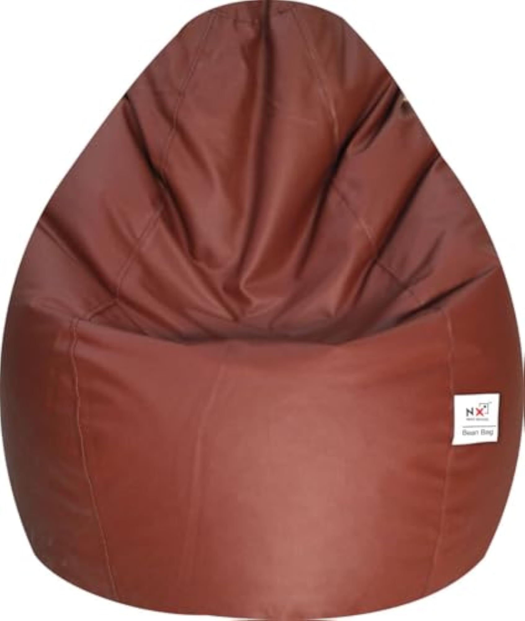 Faux Leather Bean Bag Cover L, Tan Classic