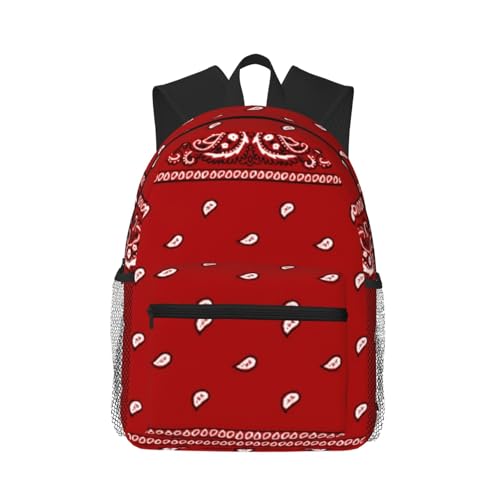 Bandana Red Lightweight Packable Backpack Travel Casual Hiking Daypack Foldable Backpack For Men Women