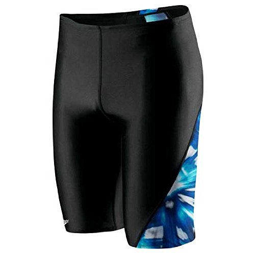 Speedo Male Laser Blast Spliced Jammer,Blue (004),22