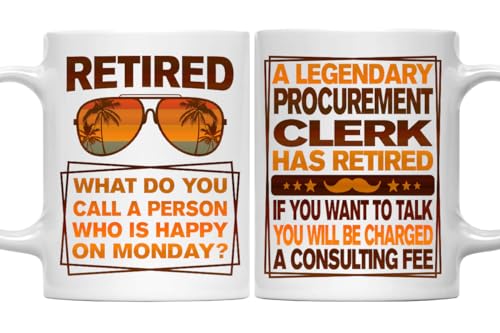 Retired Procurement Clerk Coffee Mug, Legendary Procurement Clerk Gift