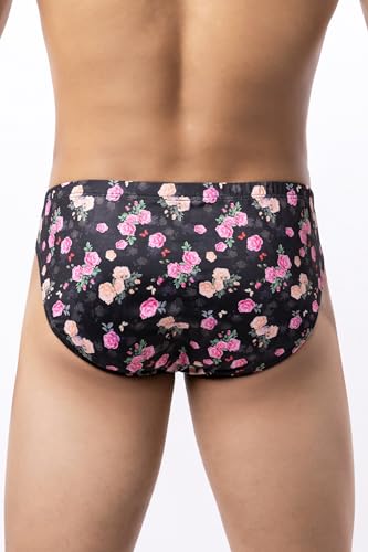 Men's Spandex Low Rise Printed Bikini Briefs Underwear2