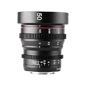 Meike 50mm T2.2 Mini Fixed Prime Handmatige Focus Wide-Angle Cinema Lens voor M43 Micro Four Thirds MFT Mount Camera’s…