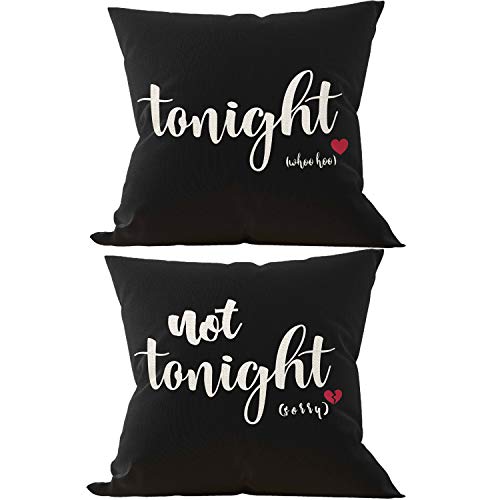 Mancheng-zi Bridal Shower Gift,Bridal Gift Pillows Covers 18x18,Bachelorette Gifts for Bride,Wedding Gifts for Bride,Clever Bridal Shower Gifts,Bachelorette Gifts for Bride Naughty(Black)