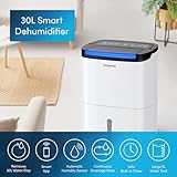 Emperial 30L/Day Dehumidifier - Smart Compressor Dehumidifier with App, Wi-Fi, Humidity Display & Indicator, 5L Water Tank, Laundry Drying and 24h Timer - Ideal for Home, Office & Bedroom - Image 2