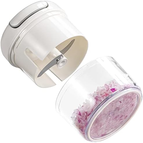 Mini Picadora De Mano De 30.4 Fl Oz, Picadora De Mano Para Tirar De La Cuerda, Picadora De Cebolla, Picadora Manual De Alimentos Para Ajo, Verduras, Carne