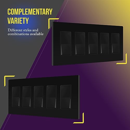 image for ENERLITES Screwless Decorator Wall Plates Child Safe Outlet Covers, Si