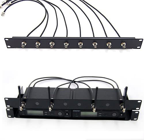 Rhinos 19" Rack Mount Kit 1U Front Panel 8 Hole Port For Audio Fly Case Mic Antenna Locate #TOP2